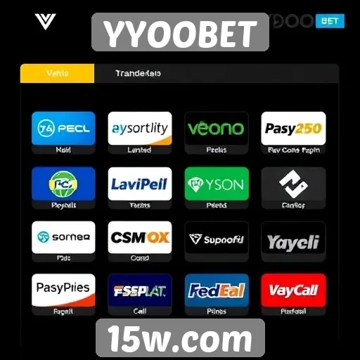 Opções de pagamento disponíveis no YYOOBET